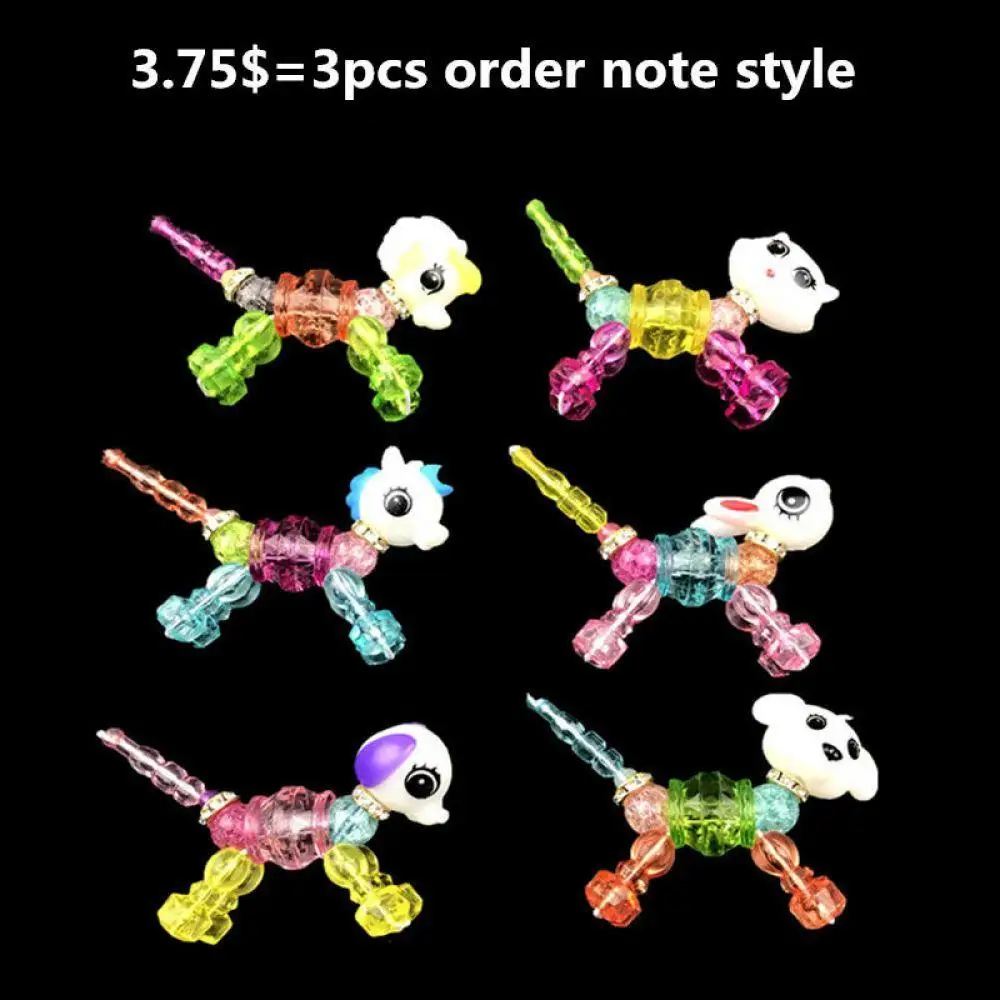 2018 New Design DIY Animal Magic Tricks glass Creative Elasticity Bracelet Girl Petz Stitching Magical Pet Bracelets for Women | Игрушки и