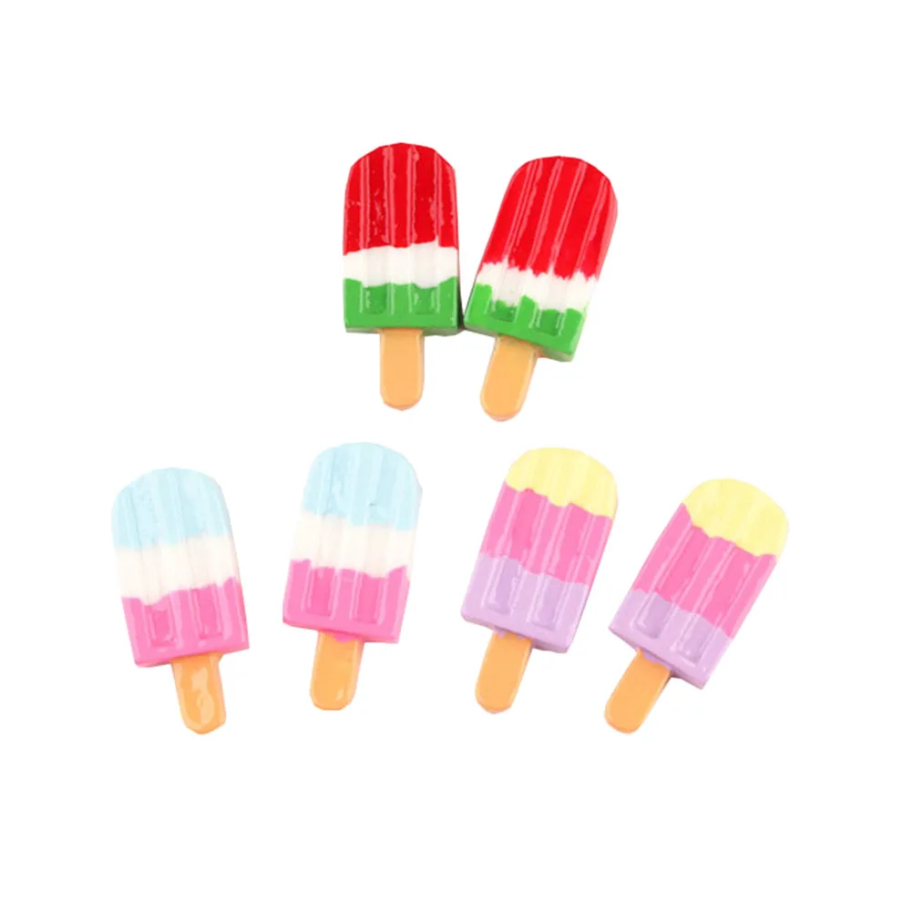 

21pcs Non-toxic Lovely Ice Cream Decor Miniature DIY Decoration Ice Cream DIY Resin Craft for Moible Phone Decor Scrapbooking