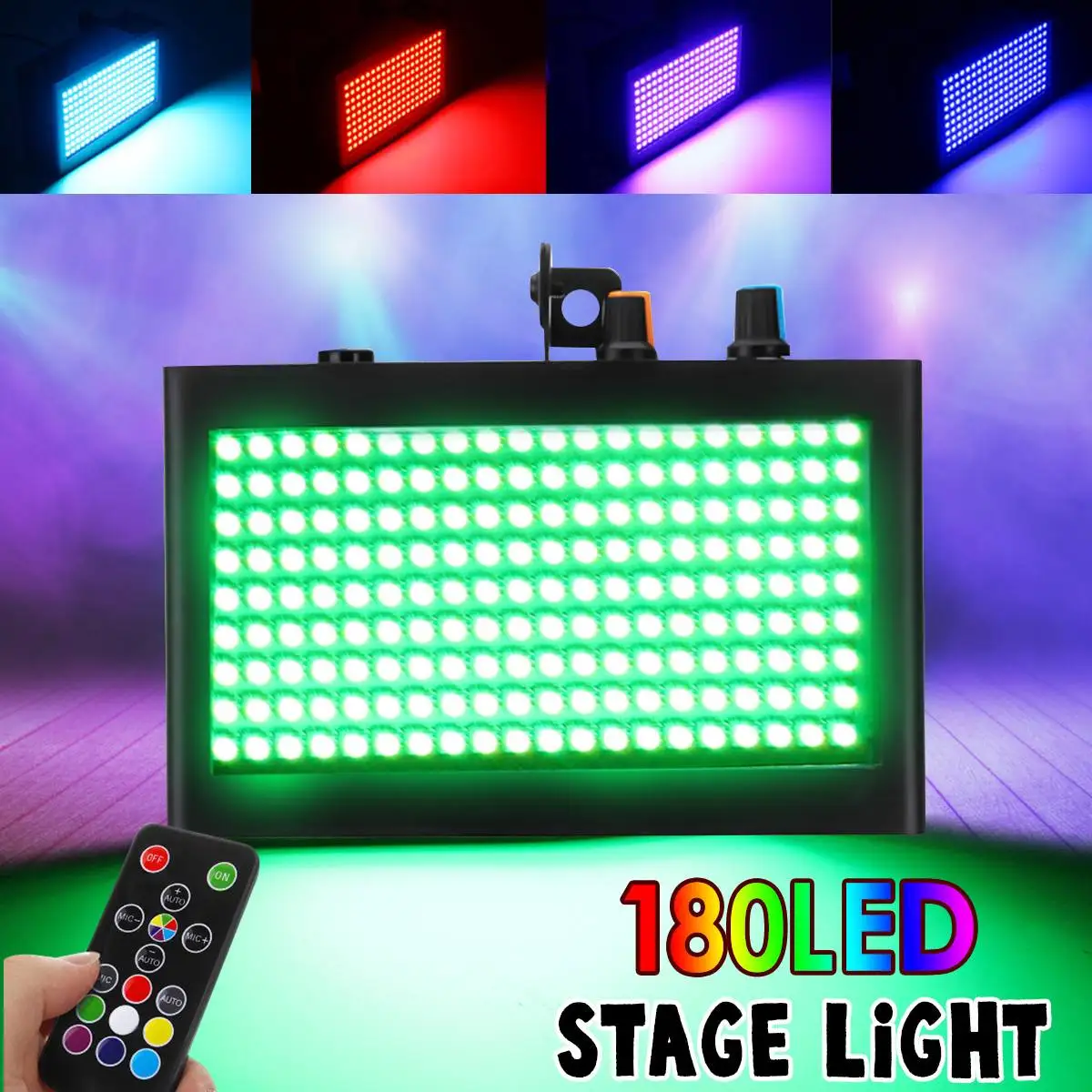 

180 LED 35W Colorful Strobe Flash Laser Projector RGB Stage Lights Sound Activated DJ Disco Music Christmas KTV Wedding Party