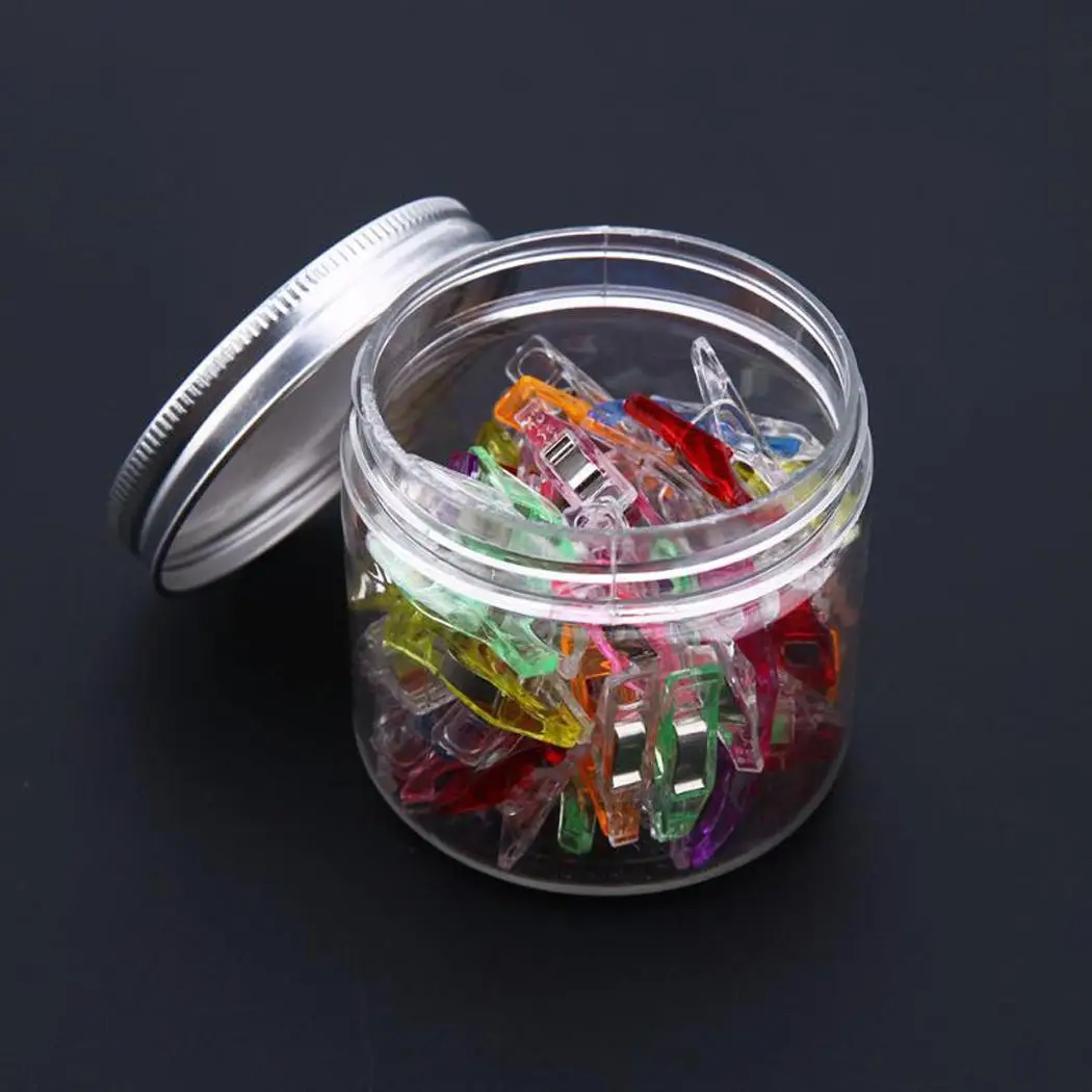 

50pcs Plastic Wonder Clips Holder Tools for DIY Patchwork Fabric Clip Quilting Hemming Craft Sewing Knitting Tools Random Color
