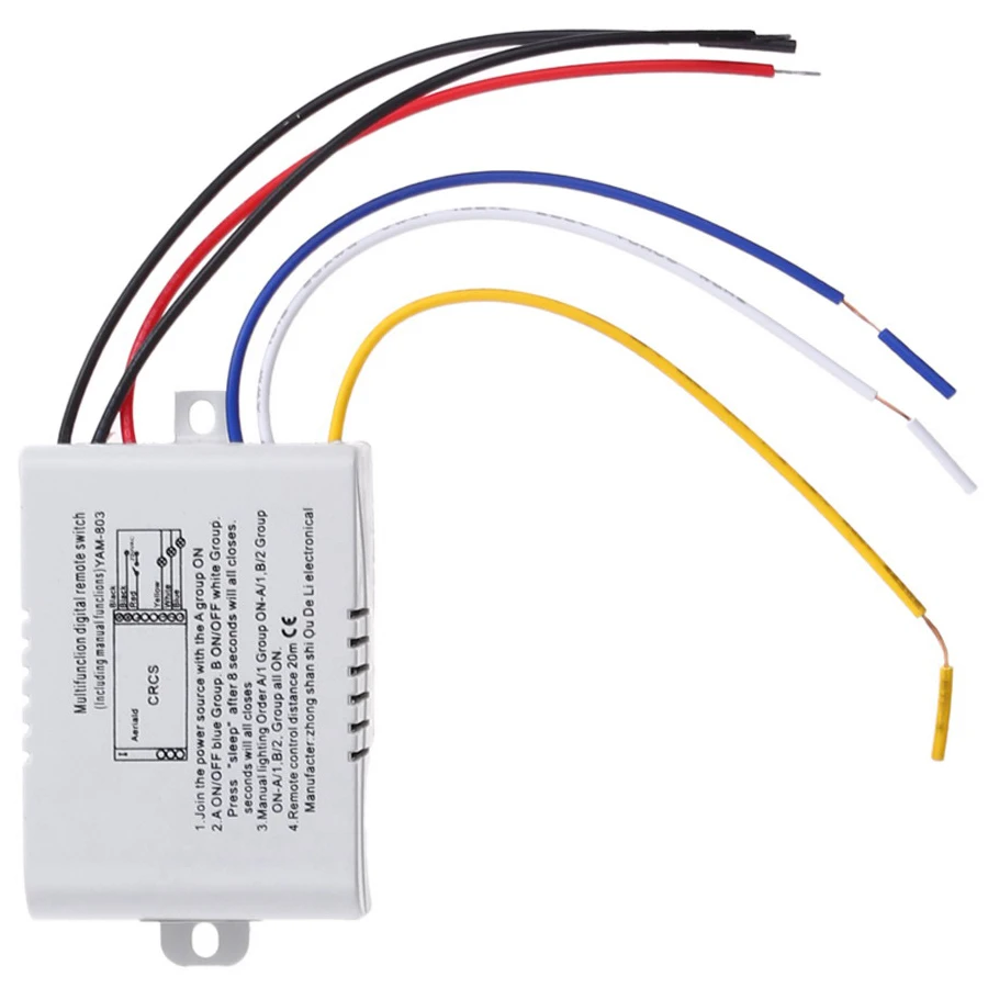 

2 Port ON/OFF 220V Lamp Light Digital Wireless Wall Remote Control Switch Receiver Transmitter