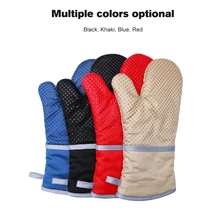 1 шт. Нескользящие противоскользящие термостойкие рукавицы для выпечки Силиконовые хлопковые утолщенные кухонные прихватки для готовки инструменты синий