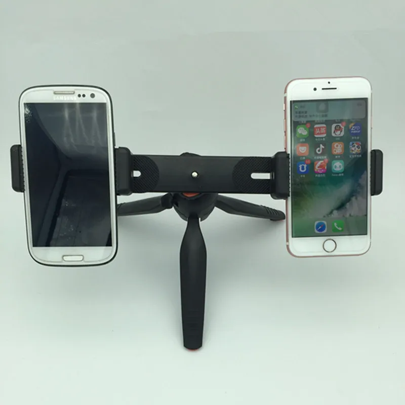 

S28 Universal Dual Position Mobile phone Clip Mini Metal Desktop Multi-function Tripod Bracket Holder for Phone Live Bracket