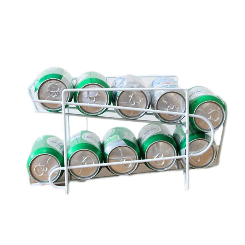 

JEYL iron Beverage Beer Rack Storage Organizer Holder can tank Kitchen Finishing Refrigerator Fridge Pantry Space Saver Tools