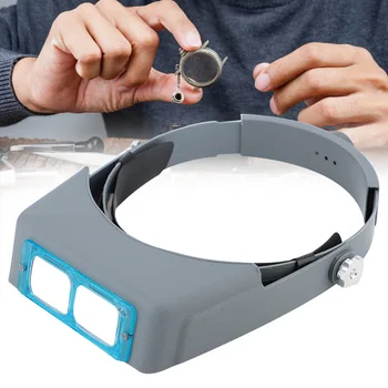 

Professional Jewelry Headband Reading Magnifier with Four Optical Glass Lenses Jewelry Ring Making Repair Tool for Jeweler