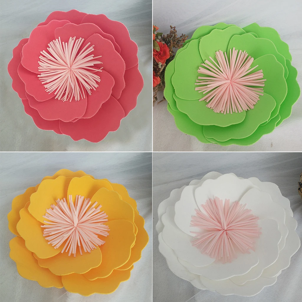 

DIY Foam Flowers Wall Art Backdrop Decor Wedding Background Decor
