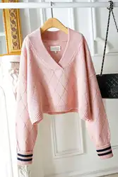 Новинка 2019 года нуем пояса Краткое пункт шерстяной свитер 2 цвета 3 размера зимняя одежда для женщин