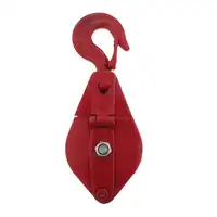 1102 lbs Poly Rope Hoist Pulley Wheel Block and Tackle Puller Lift Tools