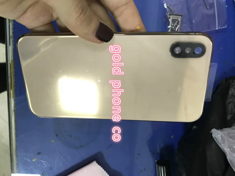 Идеальное качество 24k золотое зеркало шасси для iphone x для iphone XS Золотой стиль батарейный корпус двери средняя рамка