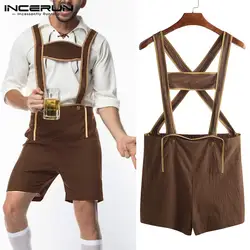 INCERUN 2019 мужские комбинезоны штаны Фитнес хлопок ремни Для мужчин Playsuit подтяжки вечерние пивной фестиваль Костюмы для косплея S-5XL