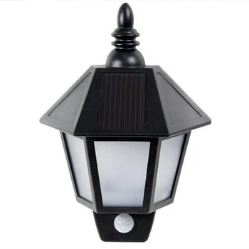 

LICG-Waterproof PIR Infrared Body Motion & Light Sensor Solar Power Panel Outdoor LED Wall Yard Garden Light Lamp White On/Off