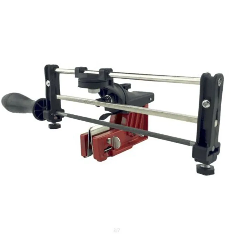 

Bar Mount Mounted Manual Chain Sharpener Chainsaw Saw Chain Filing Guide Tool Sharpening Instruction Hand Tools with Wooden Hold