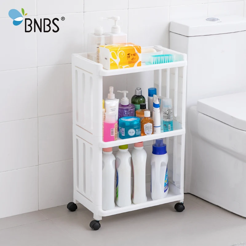 BNBS الحمام المنظم متعددة طبقة حامل رف حمام الجرف منشفة أرفف تخزين القابلة للإزالة مع عجلات المطبخ BNBS الحمام المنظم متعددة طبقة حامل رف حمام الجرف منشفة أرفف تخزين القابلة للإزالة مع عجلات المطبخ