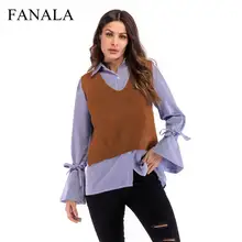 Женский модный Повседневный однотонный вязаный свитер без рукавов с v-образным вырезом, жилет, весна, зима, осень, обычный синий, черный, зеленый, хаки