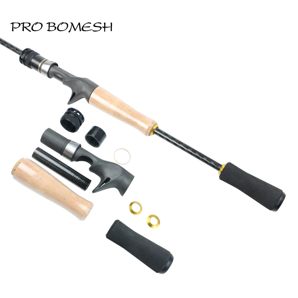 Pro Bomesh 1Set Fuji ACS Reel Seat + 3A Grade Cork EVA Casting Handle Kit  DIY Fishing Rod Accessory