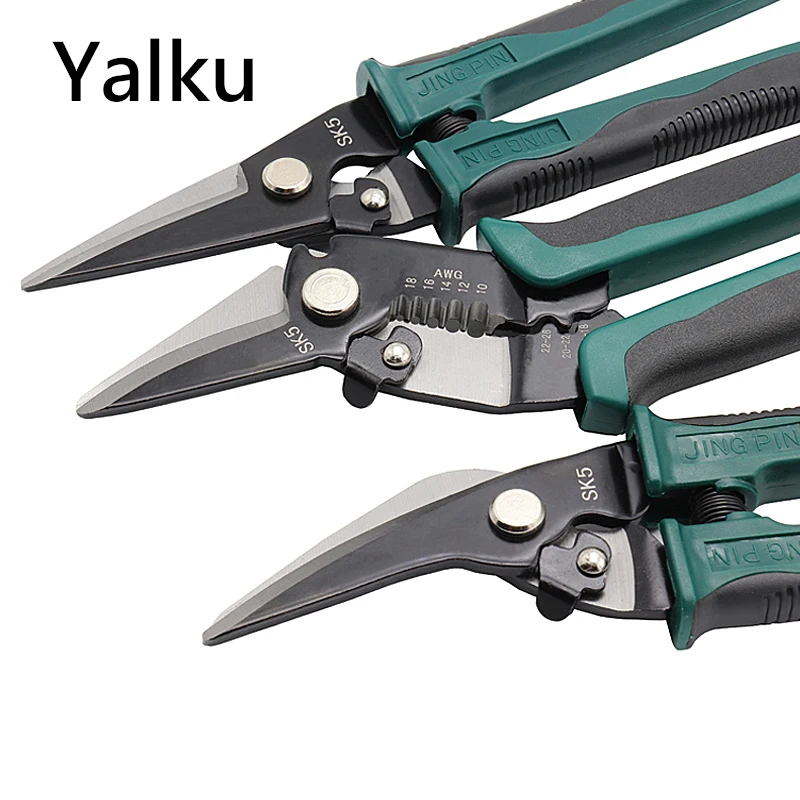 

Yalku Iron Cutting Scissors Pruning Scissors Electrician Multitool Pliers Scissors Cutter Professional Scissors Tin Snips Tool