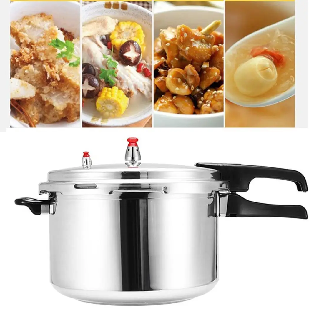 

3L Household Kitchen Aluminum Alloy Pressure Cooker 18cm / 7inch Silver Cooking Utensils 13cm / 5.1inch
