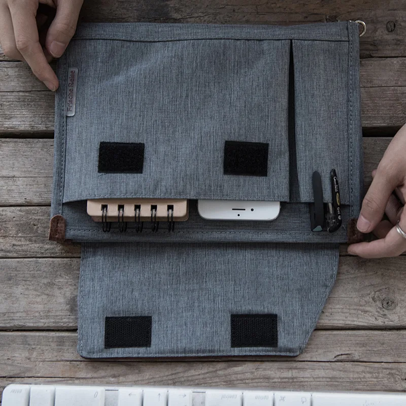 Waterproof Men's Business Office Bag Women's Document Bag Portable Oxford Notebook Pouch Passport Cover Accessories Supplies