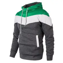 Autumn Casual Men's Skateboarding Hoodies Multicolor Splice Pullovers Sport Hoodie Man Gym Fitness Casual Long Sleeve Coat