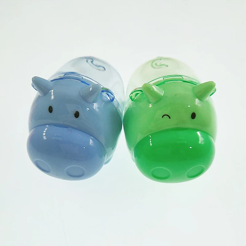 Точилка для карандашей Kawaii Pig с двумя отверстиями Мультяшные узкие яркого цвета