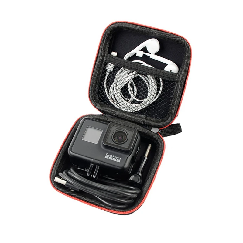 

EVA/PU Multifunction Storage Bag 105x109x40mm For Gopro Hero Camera Earphones Data Cable Memory Card RC FPV Racing Drone Parts