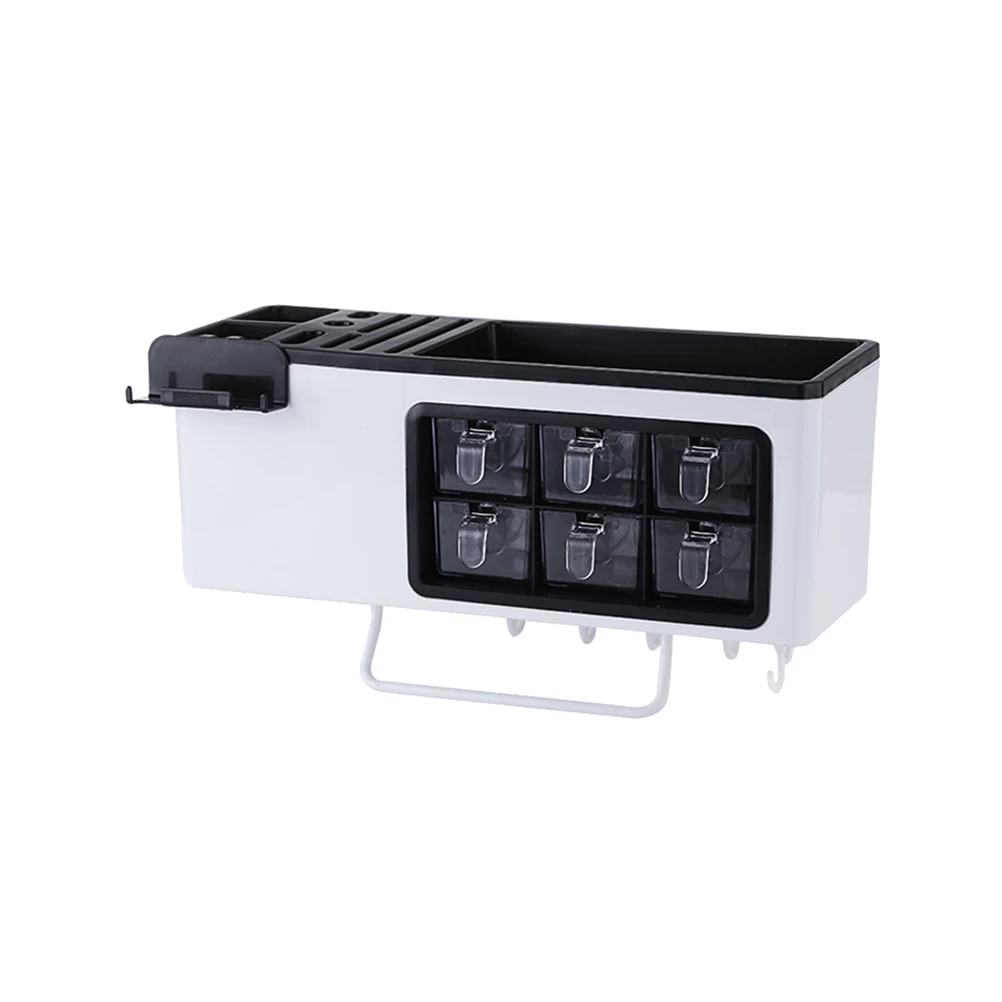 1PC Spice Boxes Plastic Wall Mounted Kitchen Rack Spice Organizer For Restaurants 1PC Spice Boxes Plastic Wall Mounted Kitchen Rack Spice Organizer For Restaurants