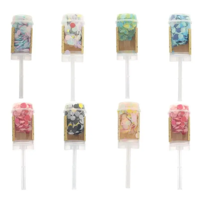 

1PC Hand Push Poppers Mixed Tissue Paper Confetti for Wedding Baby Shower Supplies DIY Party Decorations
