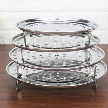 

Stainless Steel Shelf Insulated Three-Leg Steamer Dumpling Tray Round Steamer Kitchen Cooking Tools