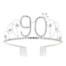 1 шт., модные великолепные стразы, 90 цифр, тиара, повязка на голову, расческа, шпилька, Свадебный декор для волос, аксессуары для волос