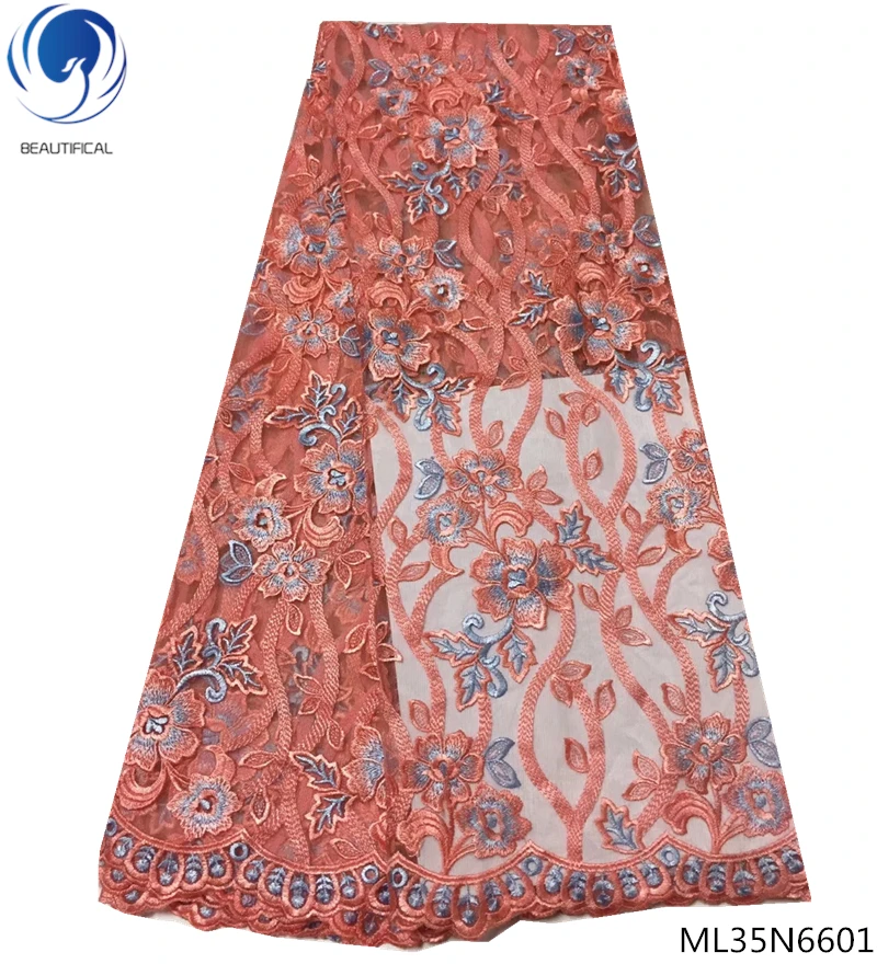 

Beautifical african laces fabrics with rhinestone 2019 high quality lace fabrics tulle net laces fabric 5yards/lot ML35N66