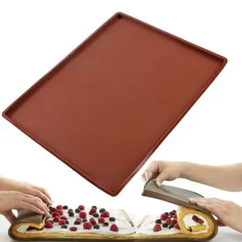 

Non-stick Leakproof Silicone Mat for Cake Dough Making Oven Baking Swiss Cake Roll Rug Mat Pad Baking Tool Kitchen Accessories