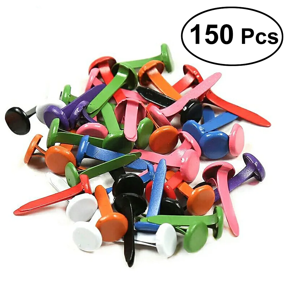 

150 Pcs Mini Brads Assorted Colors Round Brad Pastel Brads for Scrapbooking Crafts Making Stamping and DIY
