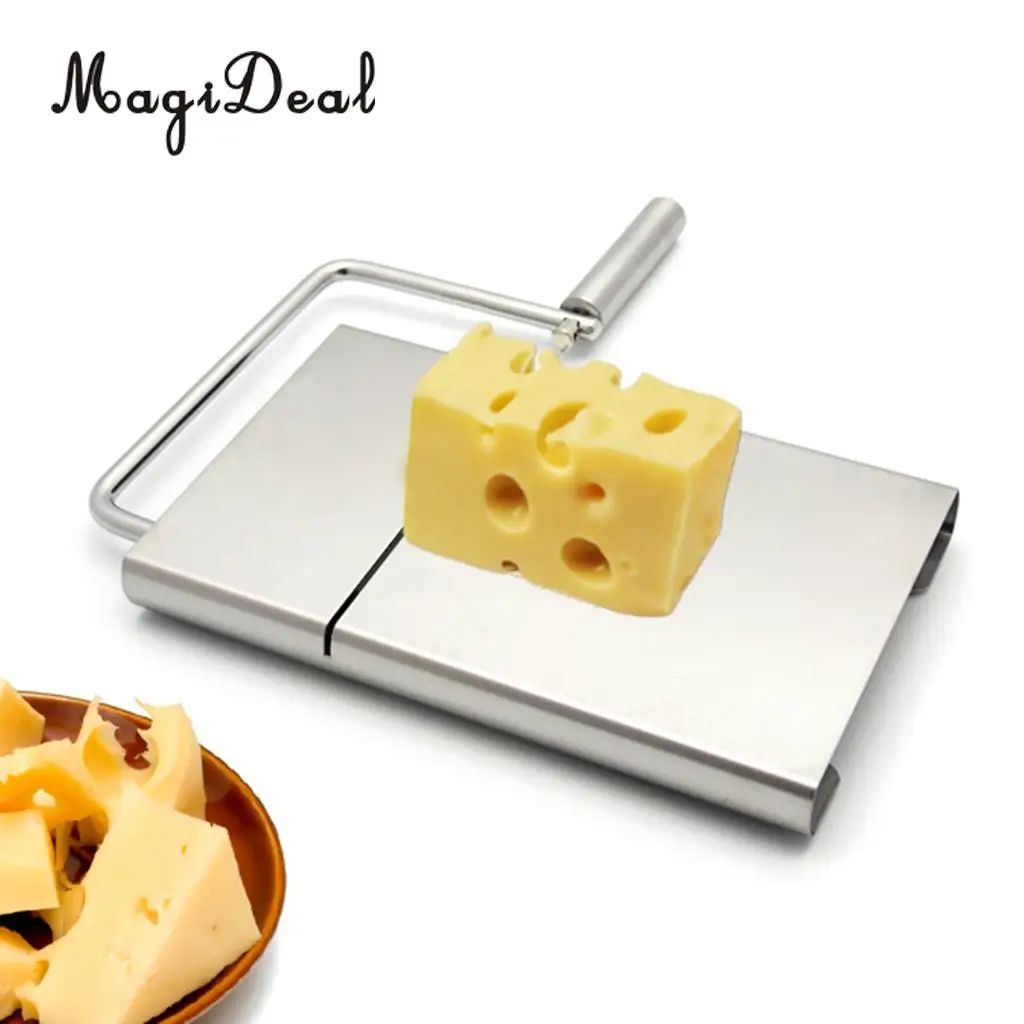 

Cheese Board and Slicer Cutter Stainless Steel Serving Board