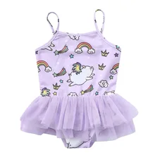 Детский летний купальный костюм с рисунком поросенка для маленьких девочек, купальный костюм, жилет, комбинезон, купальный костюм, цельный костюм