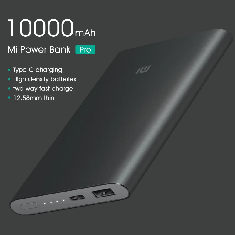 Xiao mi power Bank 10000 мАч Pro usb type C QC3.0 Быстрая зарядка mi power bank 10000 портативное зарядное устройство Внешний аккумулятор повербанк