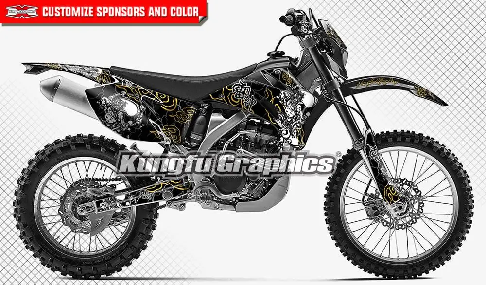 

KUNGFU GRAPHICS Motorcycle Decals Kit for Yamaha WR 250F 450F WR 250 450 F WR250F WR450F 2007 2008 2009 2010 2011 2012 2013 2014