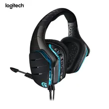 Беспроводная игровая гарнитура с объемным звуком 7,1 от компании logitech G933, Универсальная гарнитура, наушники-вкладыши с двойной микрофон/RGB Подсветкой