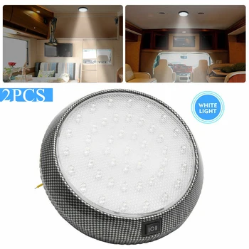 

2Pcs DC 12V Car Vehicle White 46 LED Dome Roof Ceiling Interior Light Lamp F6