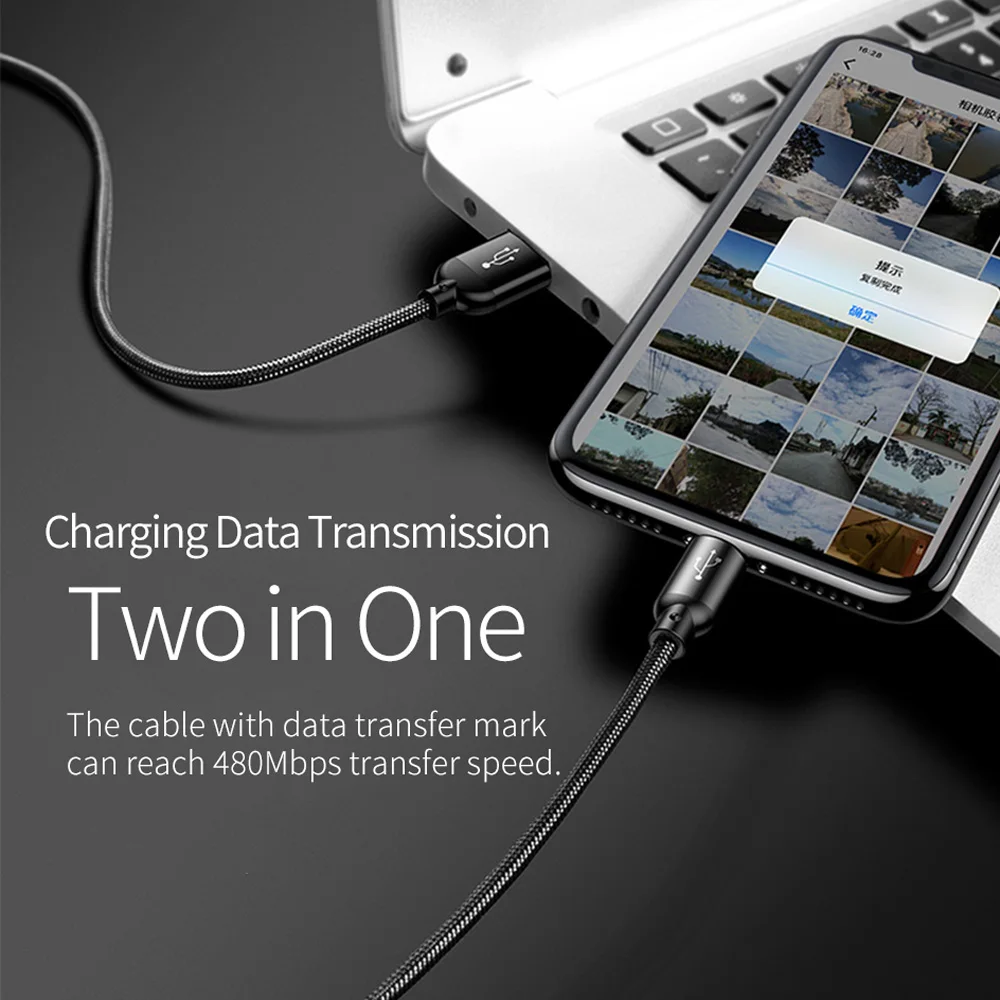 WIWU الهاتف المحمول كابل ل فون XS X 8 7 سريع شحن 3 في 1 USB إلى نوع C تاريخ كابل ل Xiaomi شاحن هاتف محمول يعمل بنظام تشغيل أندرويد كابلات