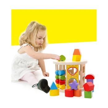 

Intelligence Box Wooden Shape Sorter Baby Cognitive and Matching Building Blocks Kids Children Early Educational Toys