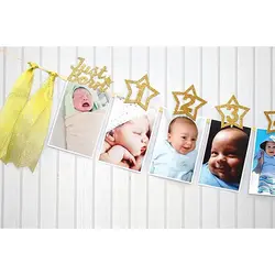12 месяцев день рождения ребенка фото баннер для новорожденных Фотография ребенка фото овсянка гирлянда Висячие струны Декор детские