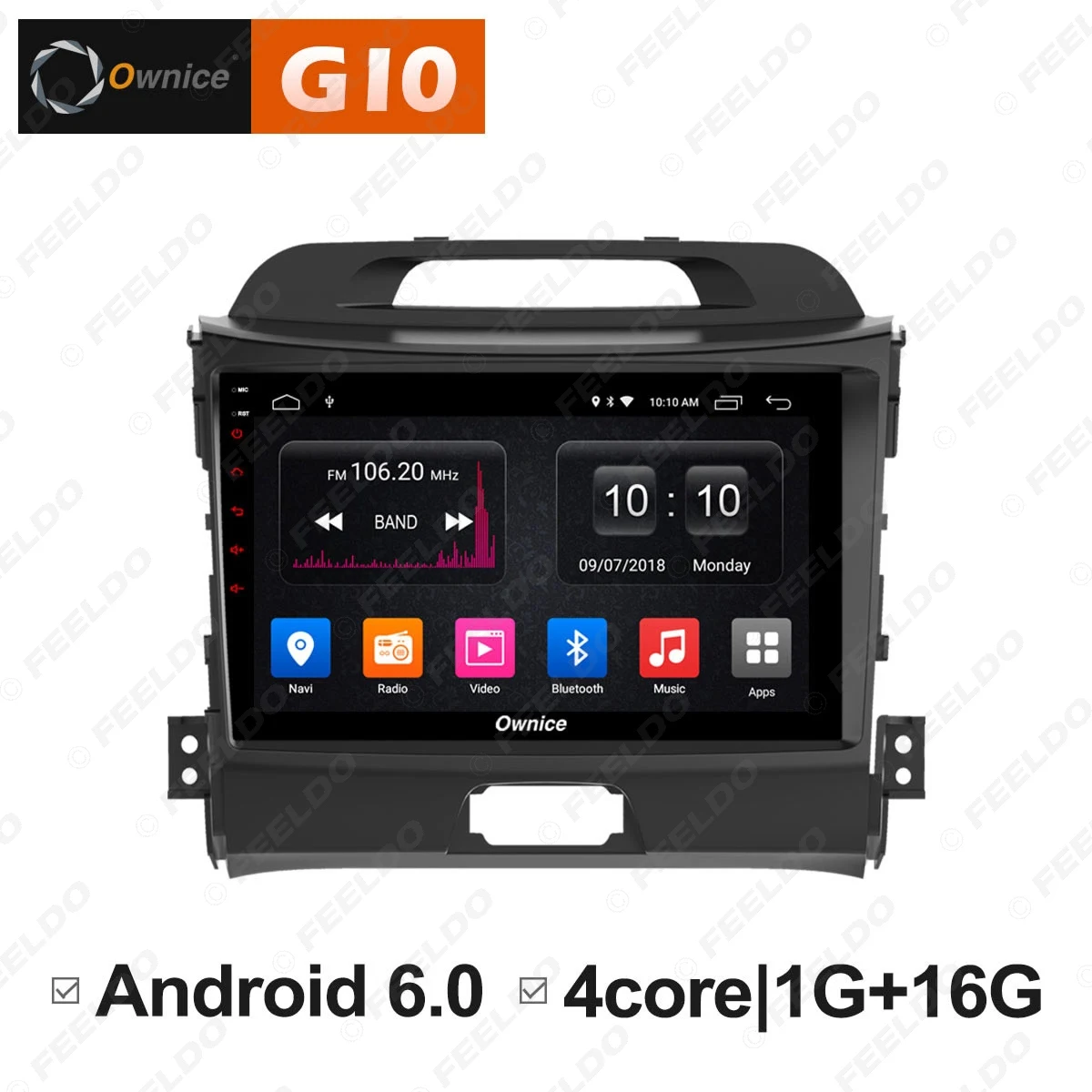 FEELDO 9 &quot2.5D Nano IPS экран Android 6 0 Octa Core/DDR3 2G/32G/4G LTE автомобильный медиаплеер для Sportage R
