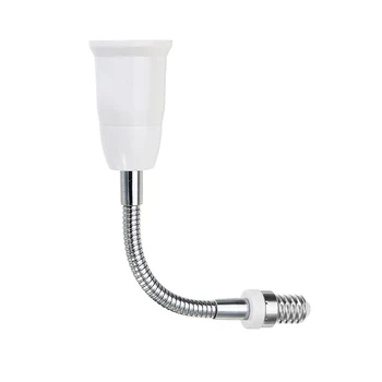 

CLAITE 18CM E14 to E27 Flexible Extend Bulb Base Lamp Adapter Screw Holder Converter AC250V