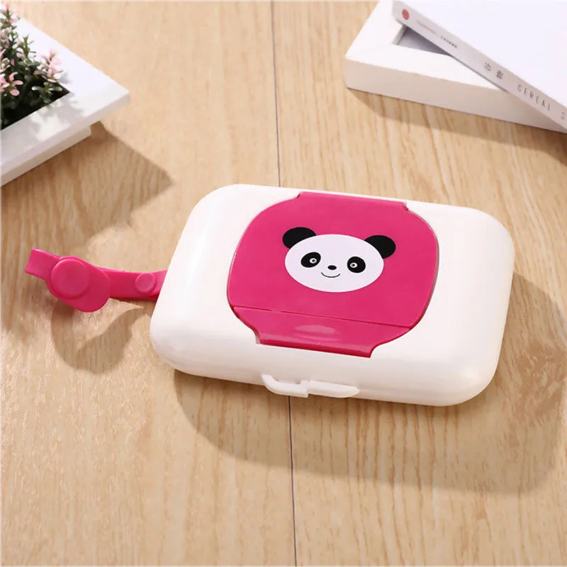 Creative Cute Travel Kids Baby Wet Wipes Box Portable Plastic Stroller