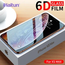 IHaitun Роскошные 6D стекло для iPhone XS MAX XR X экран протектор изогнутые закаленное стекло для iPhone X 10 7 8 плюс пленка для полного покрытия