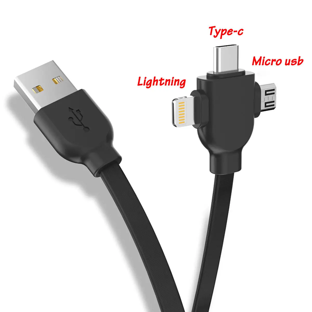 قابل للسحب 3in1 USB شحن كابلات منتجات APPLE TYPE-C الروبوت اللوحي مزامنة شاحن