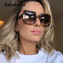 Новые модные женские роскошные брендовые Квадратные Солнцезащитные очки, женские Винтажные Солнцезащитные очки больших размеров с большой оправой Uv400 градиентные оттенки черного цвета