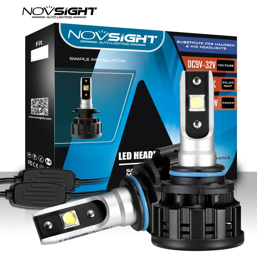 conversi/ón de luz 6000/ K Faro de coche LED maximizador H7 Novsight 10000 lm 60/ W
