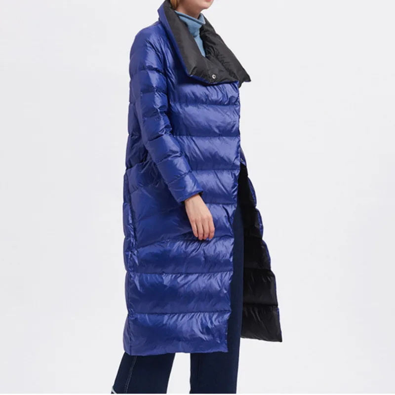 Новая мода Двусторонняя одежда, зимняя куртка 2019 женские теплые длинные Тип пальто Jaqueta Feminina E005
