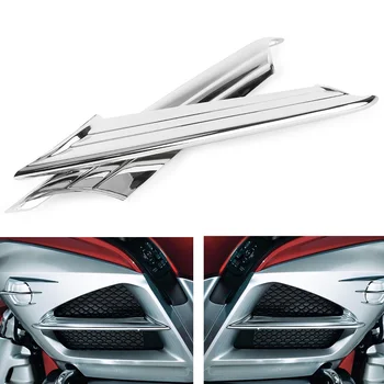 

Motorcycle Side Vent Fairing Fins Scoop Accents Trim Cover For Honda Goldwing GL1800 2012 2013 2014 2015 2016 2017 Chrome